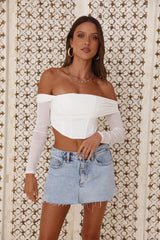 Focus On Her Crop Top White