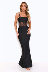 Competition Worthy Bandage Maxi Dress Black