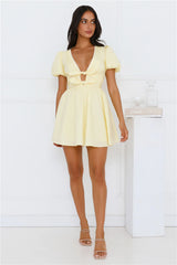Endless Blue Skies Mini Dress Yellow