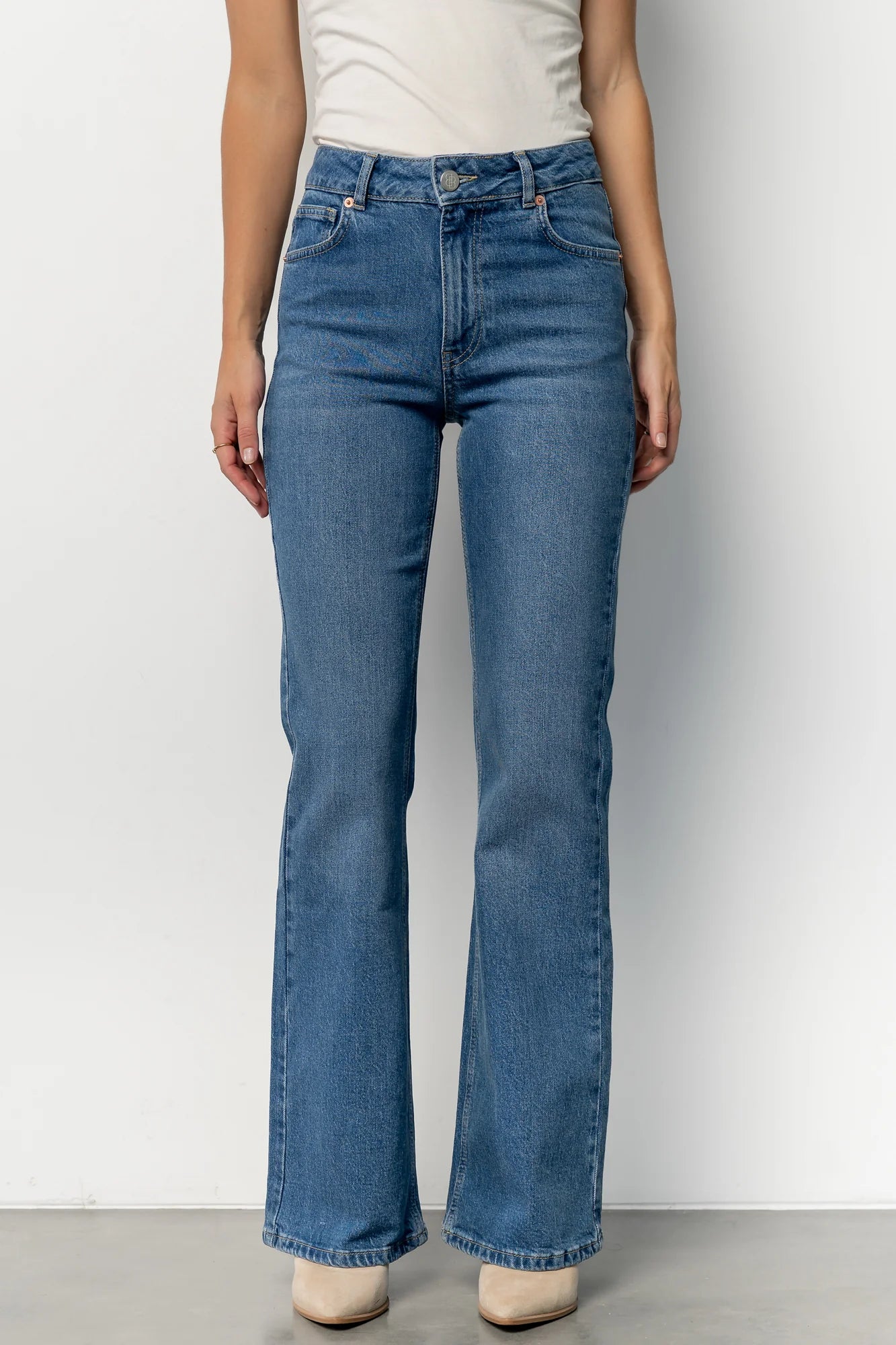Michel High Rise Bootcut Jeans | Mid Wash