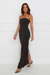 Chloe Sheer Maxi Dress Black