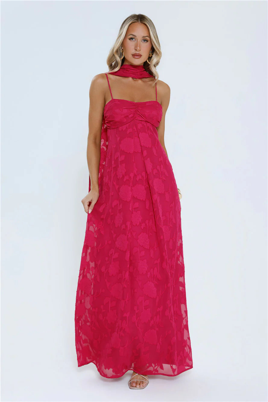Flirt With Fire Maxi Dress Pink