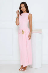 Dusk Opulence Maxi Dress Pink