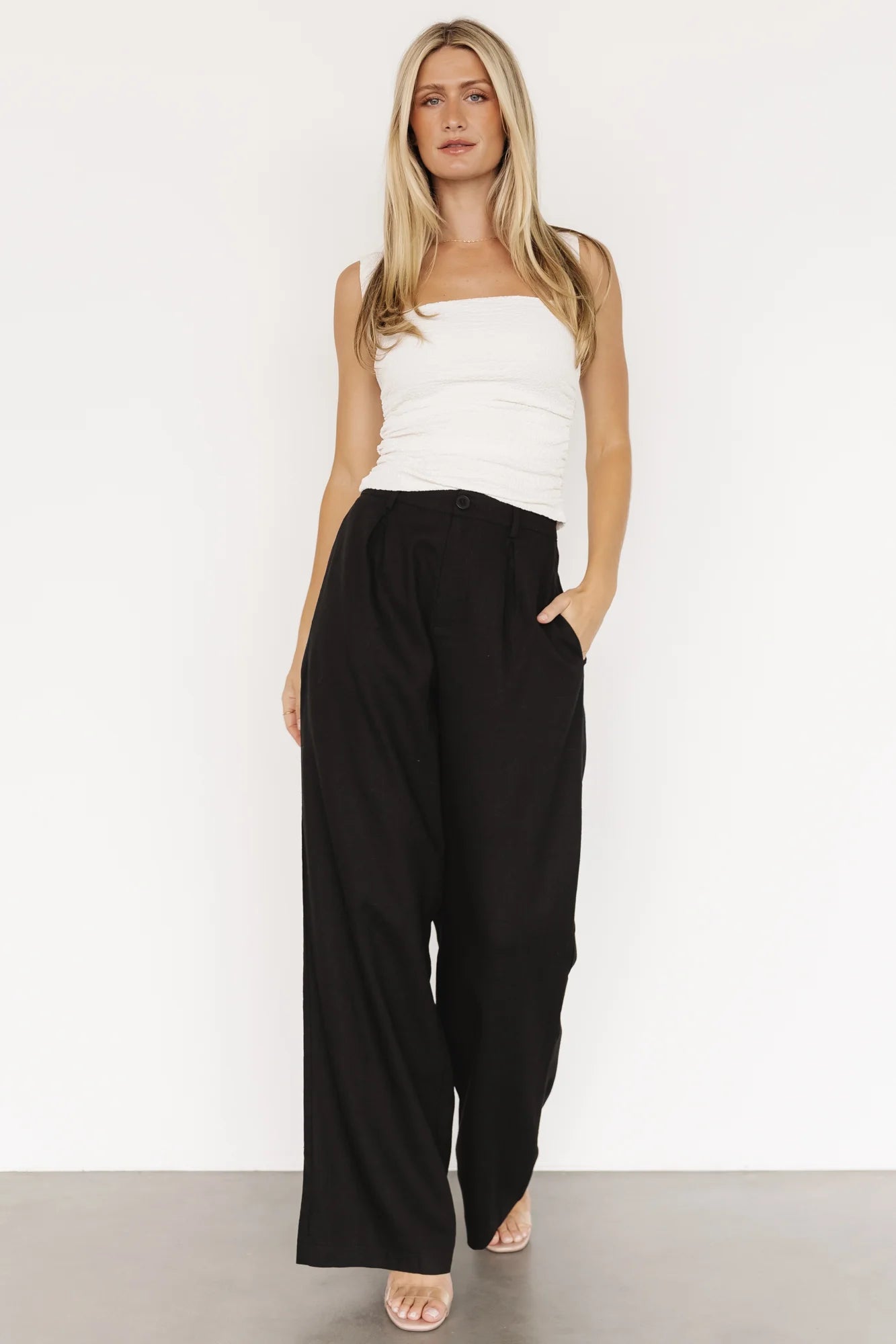 Malin Wide Leg Pants | Black