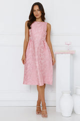 All Things Girly Midi Dress Pink
