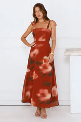 Fresh Feed Maxi Dress Rust