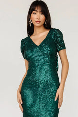 Jubilee Sequin Gown | Emerald