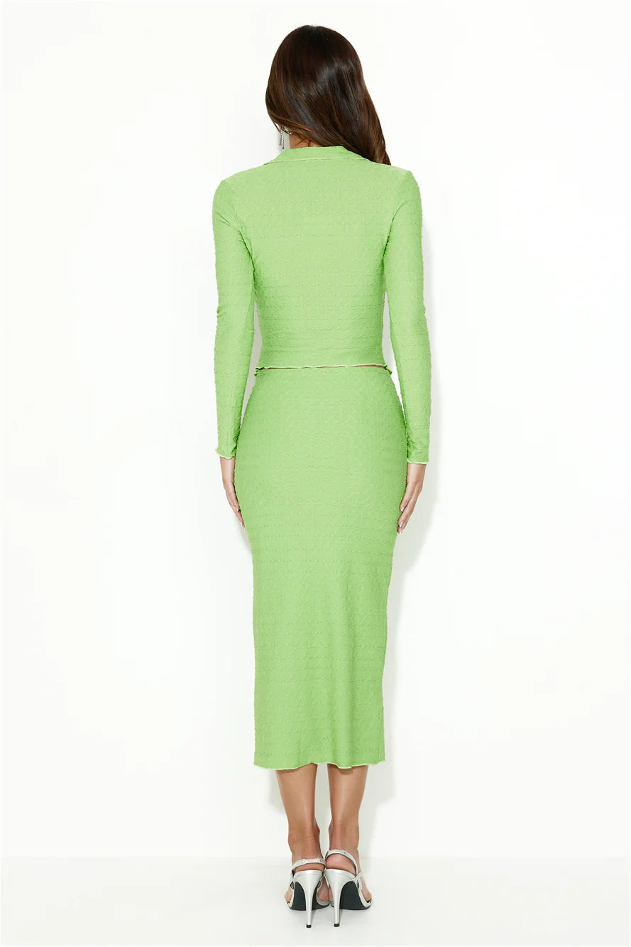Be Sleek Midi Skirt Green