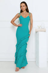 Front Row Style Maxi Dress Green