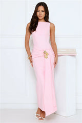 Dusk Opulence Maxi Dress Pink