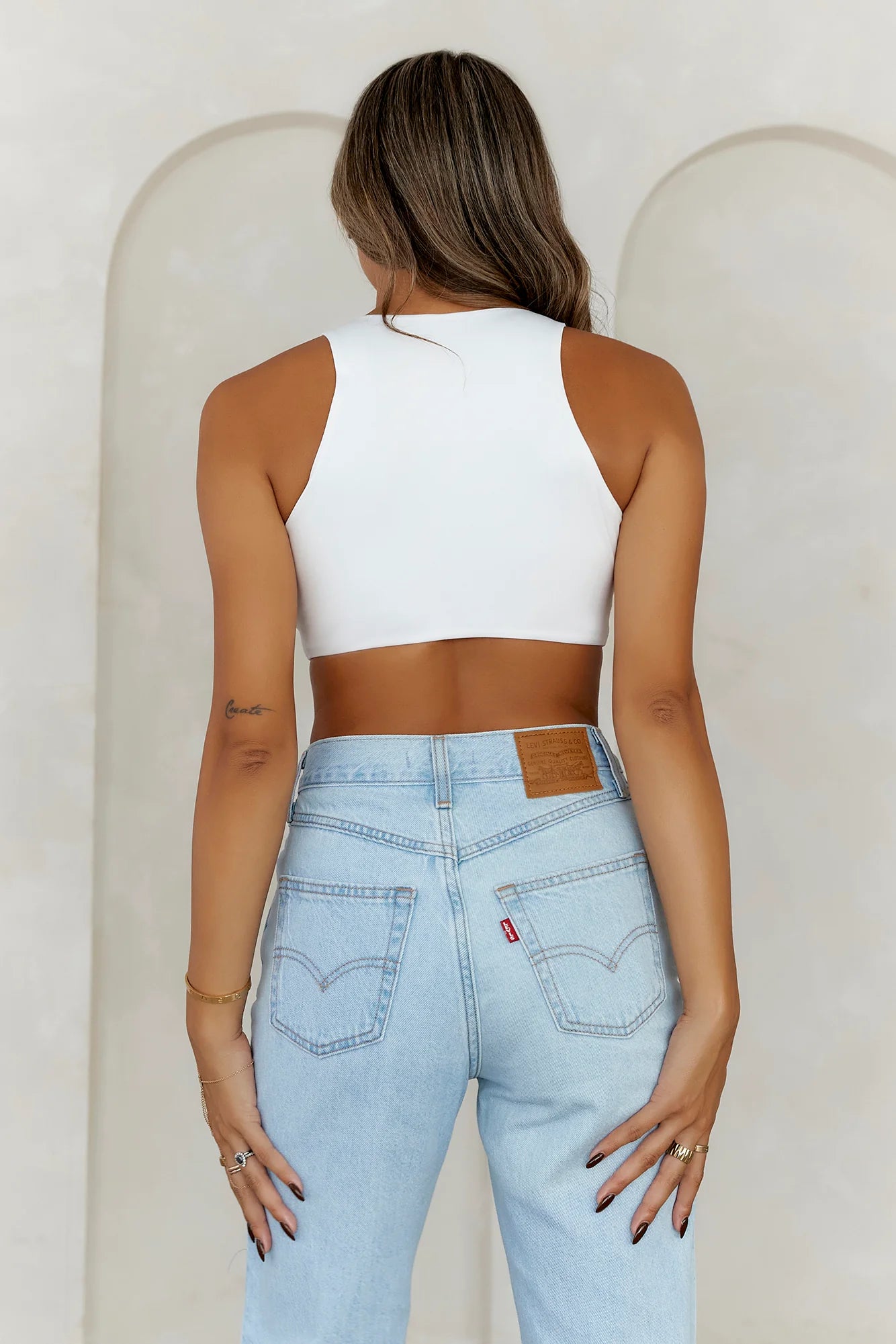 BASE The Classic Crop Top White
