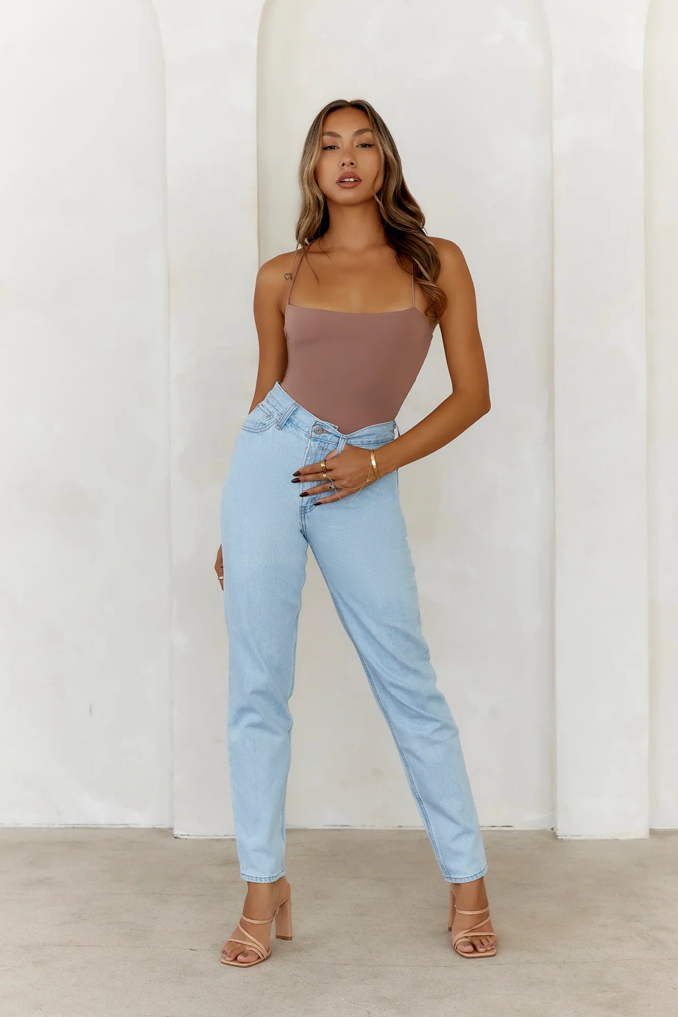 BASE  Day To Night Longline Top Mocha