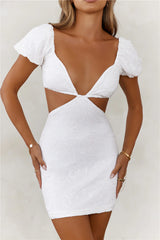 Daylight Sparkles Mini Dress White