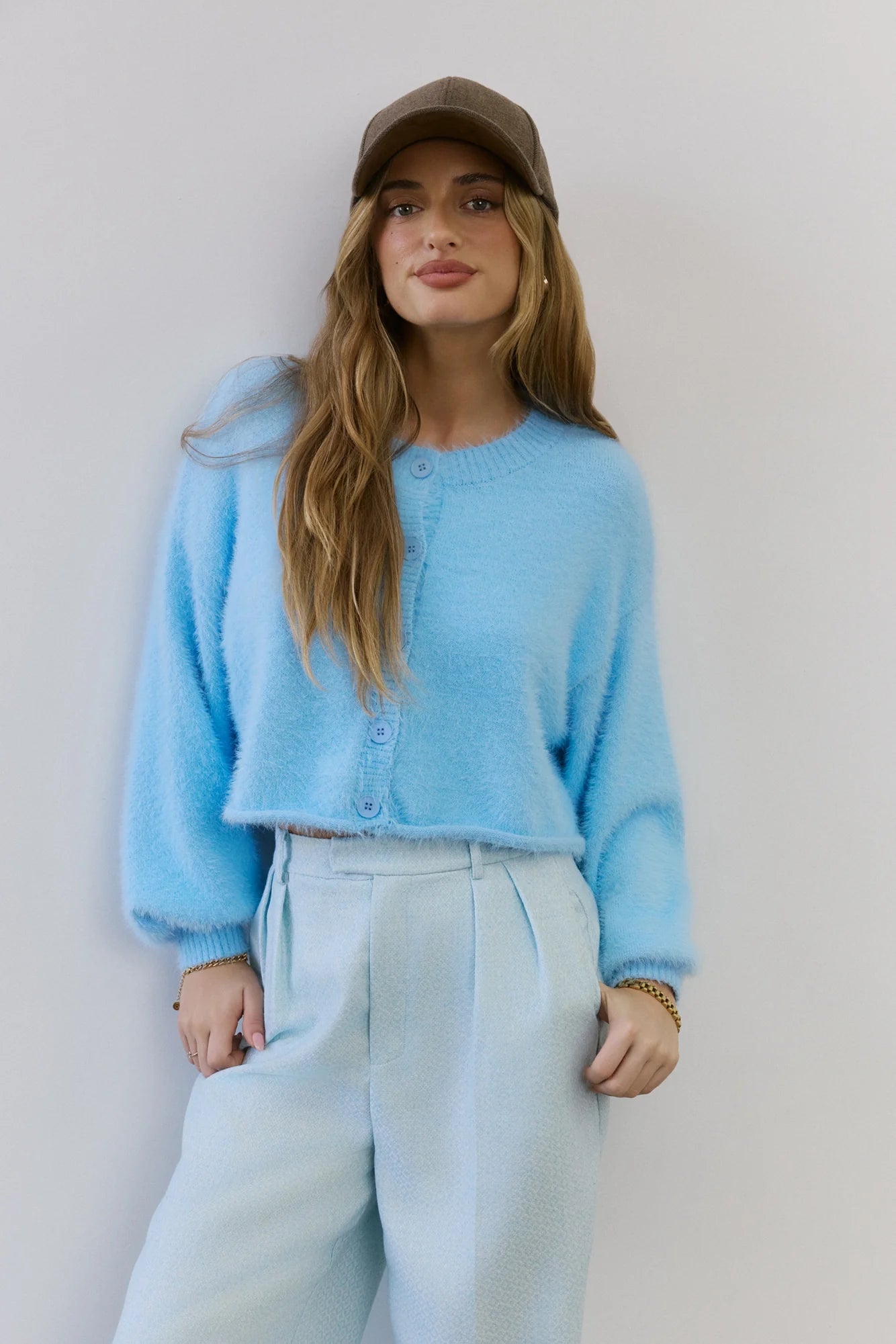 Cloud Nine Fluffy Cardigan Blue