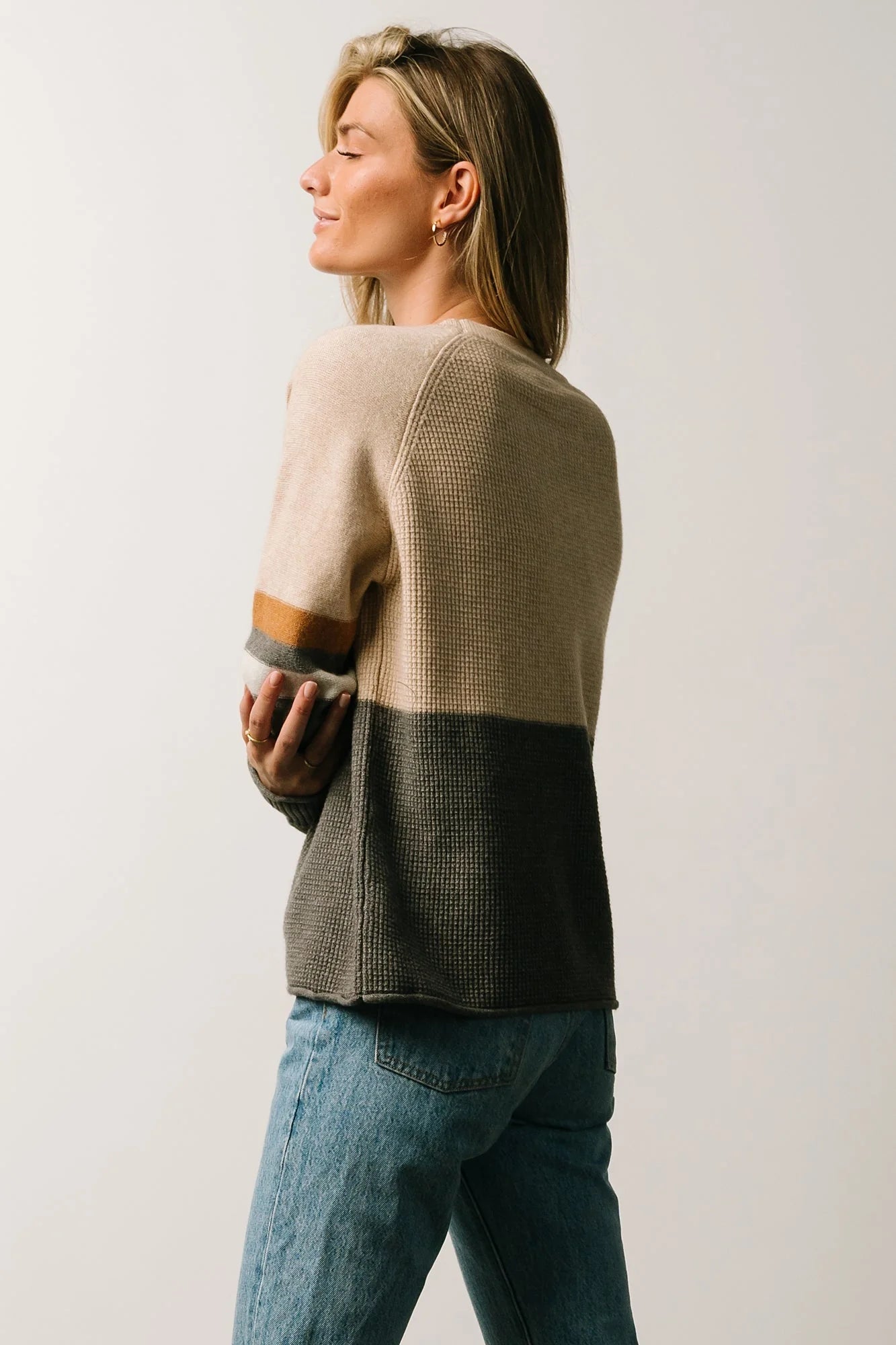 Baylor Color Block Sweater | Natural Multi
