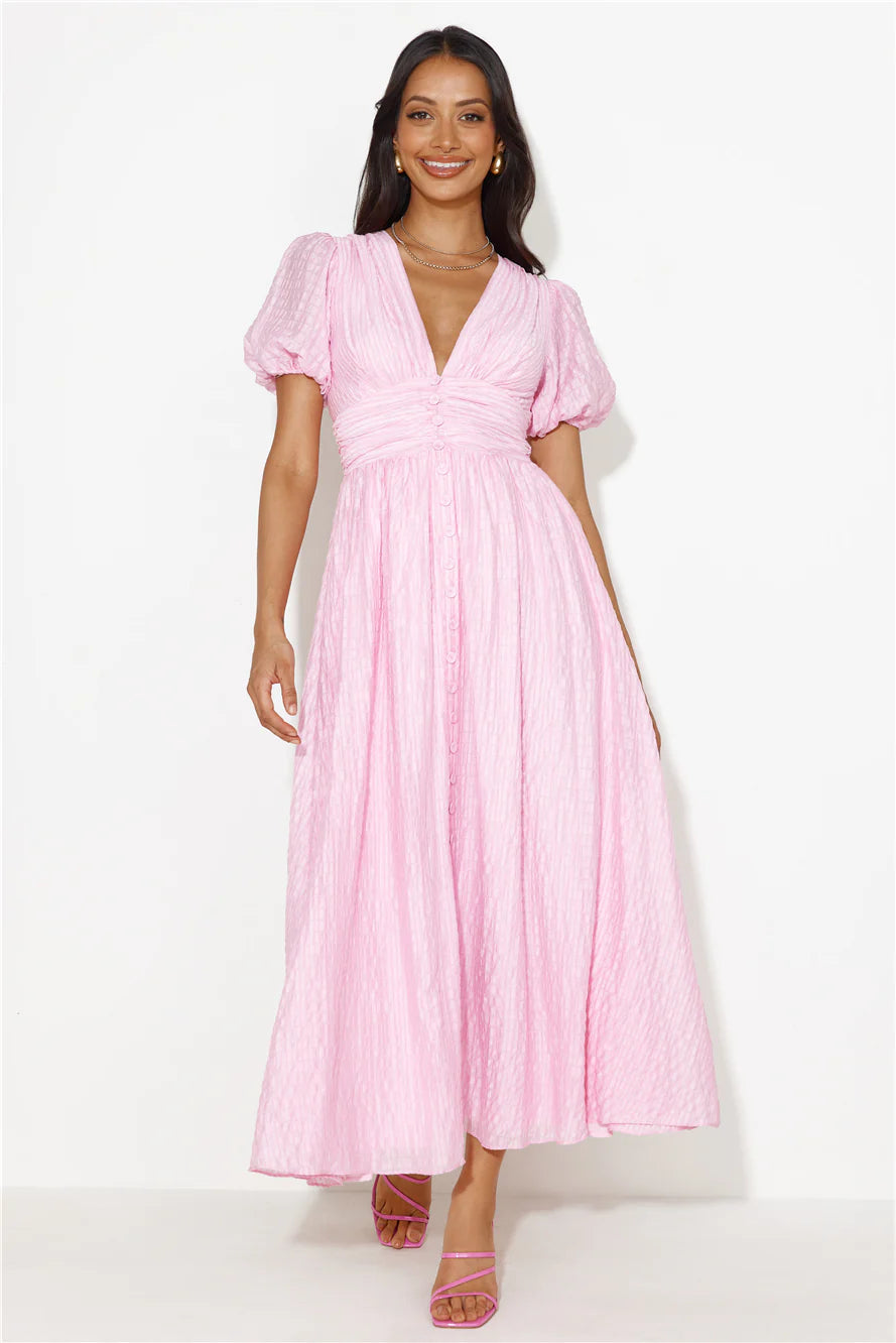 Afternoon Treat Midi Dress Pink