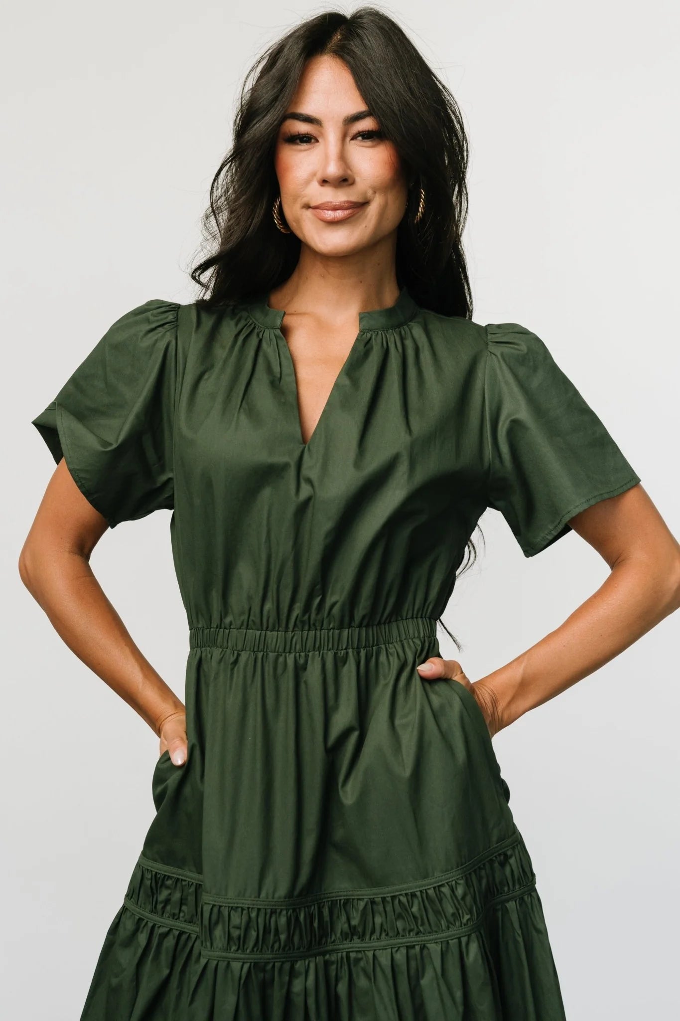 Jerrah Midi Dress | Deep Green