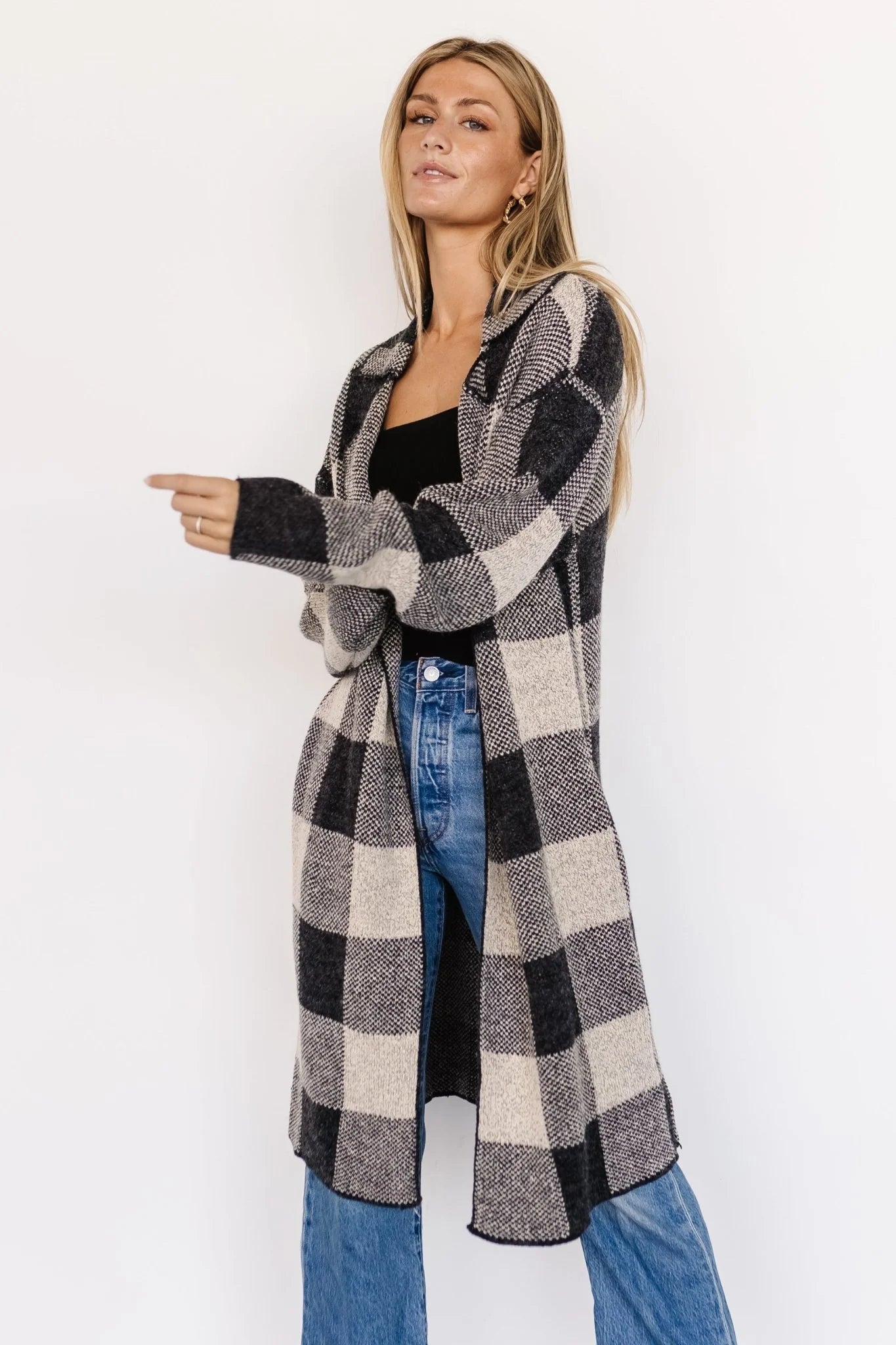 Toronto Cardigan | Black + Taupe