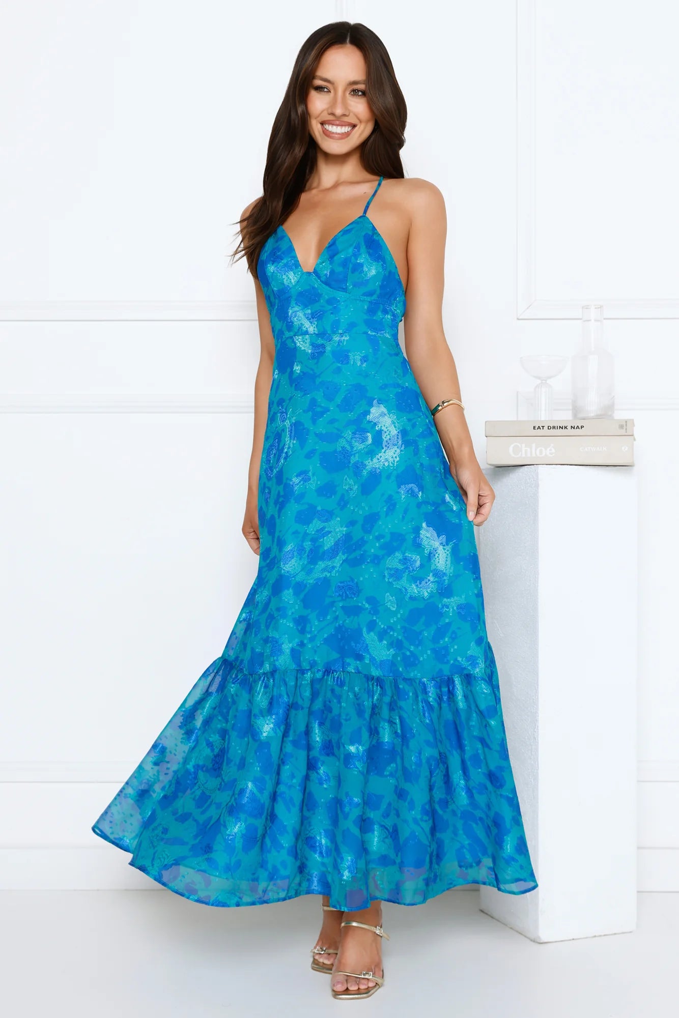Dance Under Stars Maxi Dress Blue