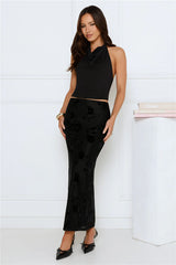 Crème Dream Halter Top Black