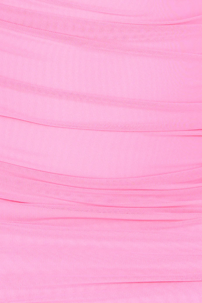 Beauty In Motion Mesh Mini Dress Pink