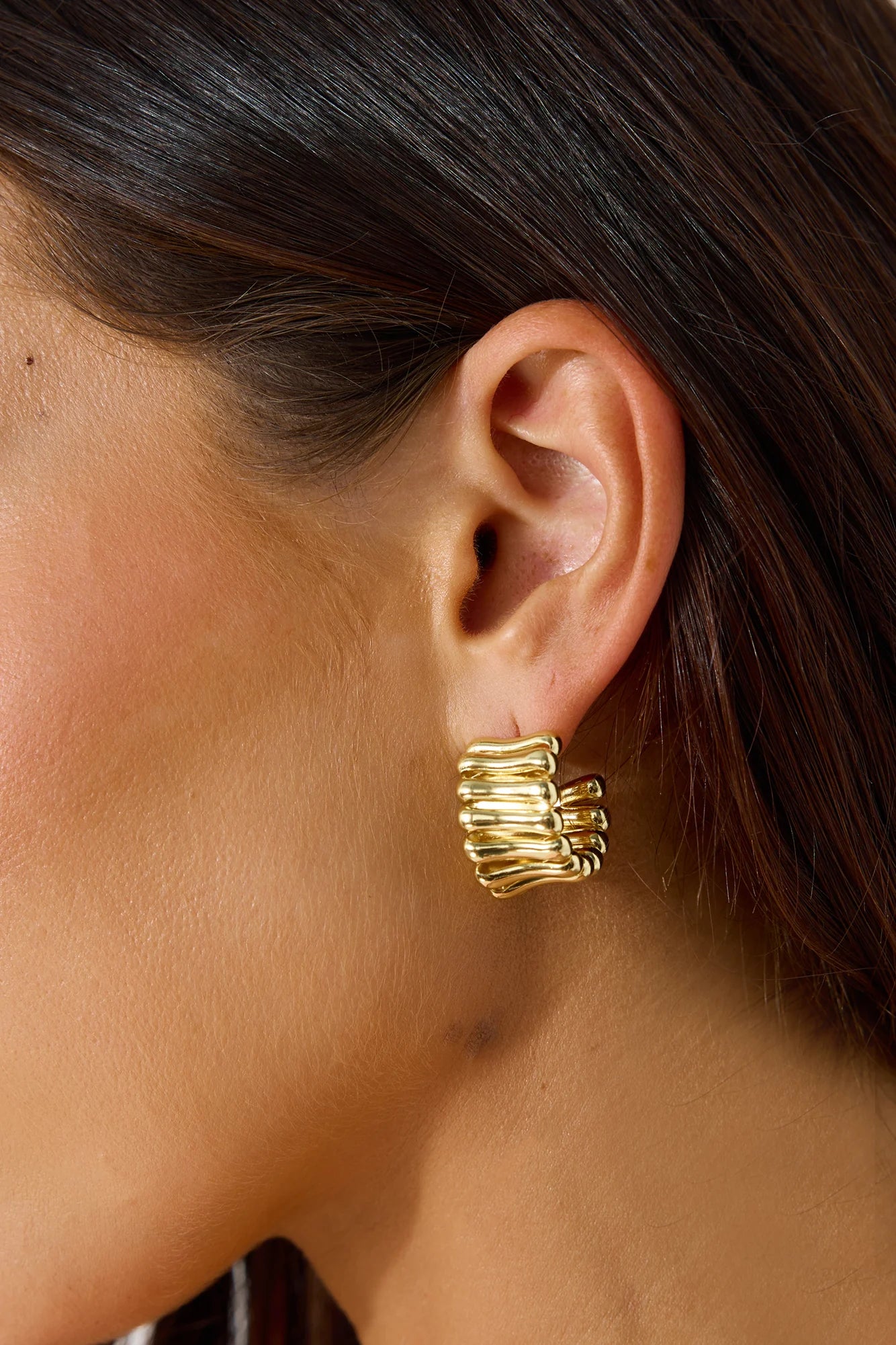 18k Gold Plated Beach Promenade Earrings Gold