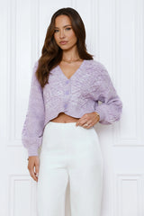 Cozying Up Cardigan Purple