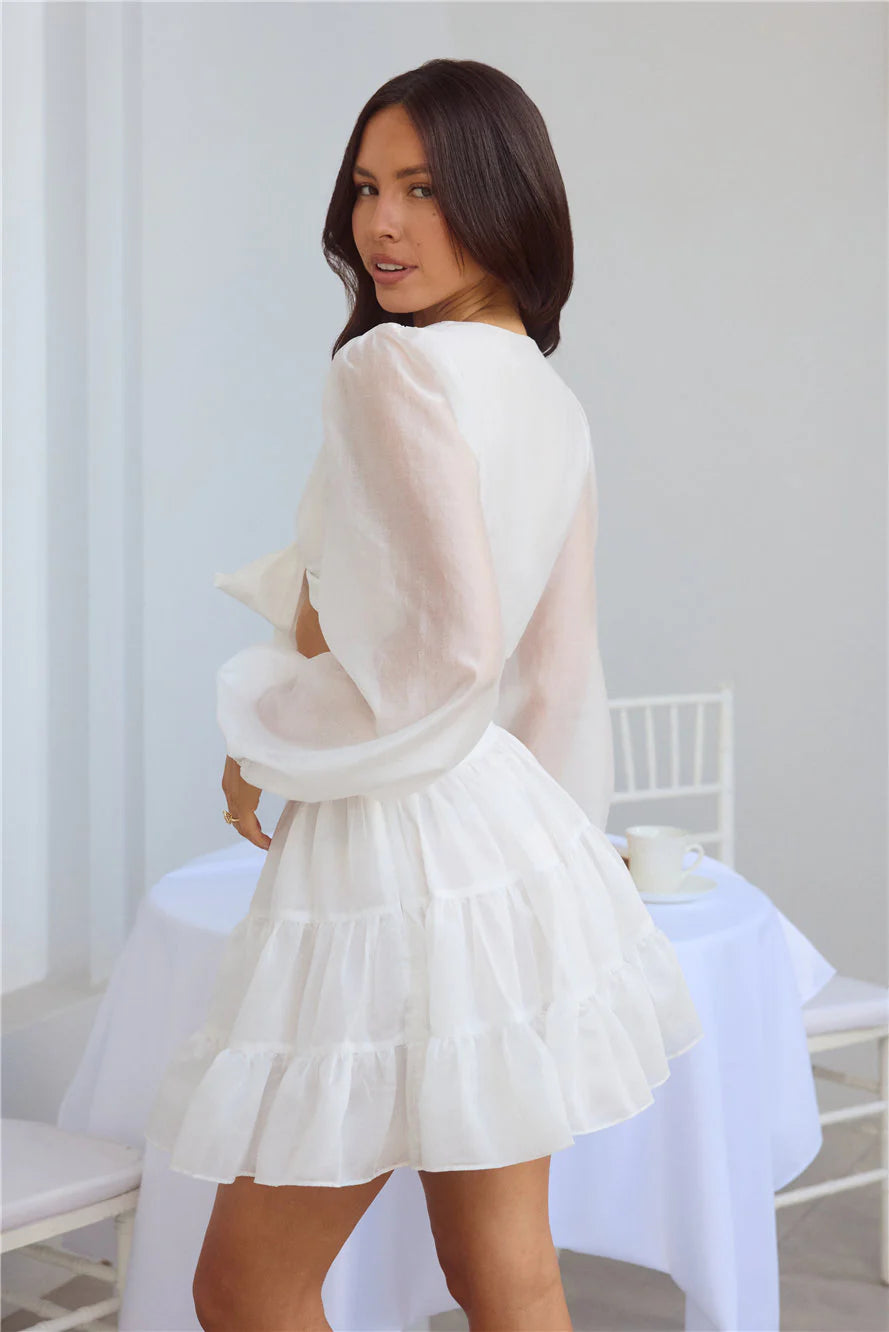 Daylight Loving Mini Skirt White