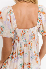 Molly Midi Dress | Cream Floral