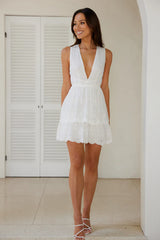 Exotic Cruise Mini Dress White