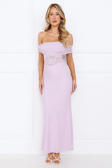 Celestine Off Shoulder Maxi Dress Lilac
