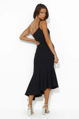 Find Me Partying Midi Dress Black