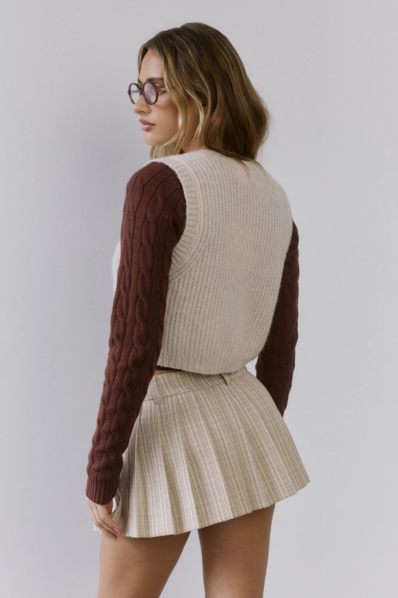 Cosy Cabin Knit Vest Ivory