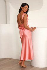 Tie It Up Girl Maxi Dress Pink