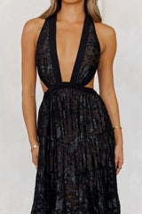 Crystal Cove Maxi Dress Black