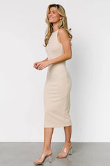 Ashley Ribbed Tank Dress | Natural