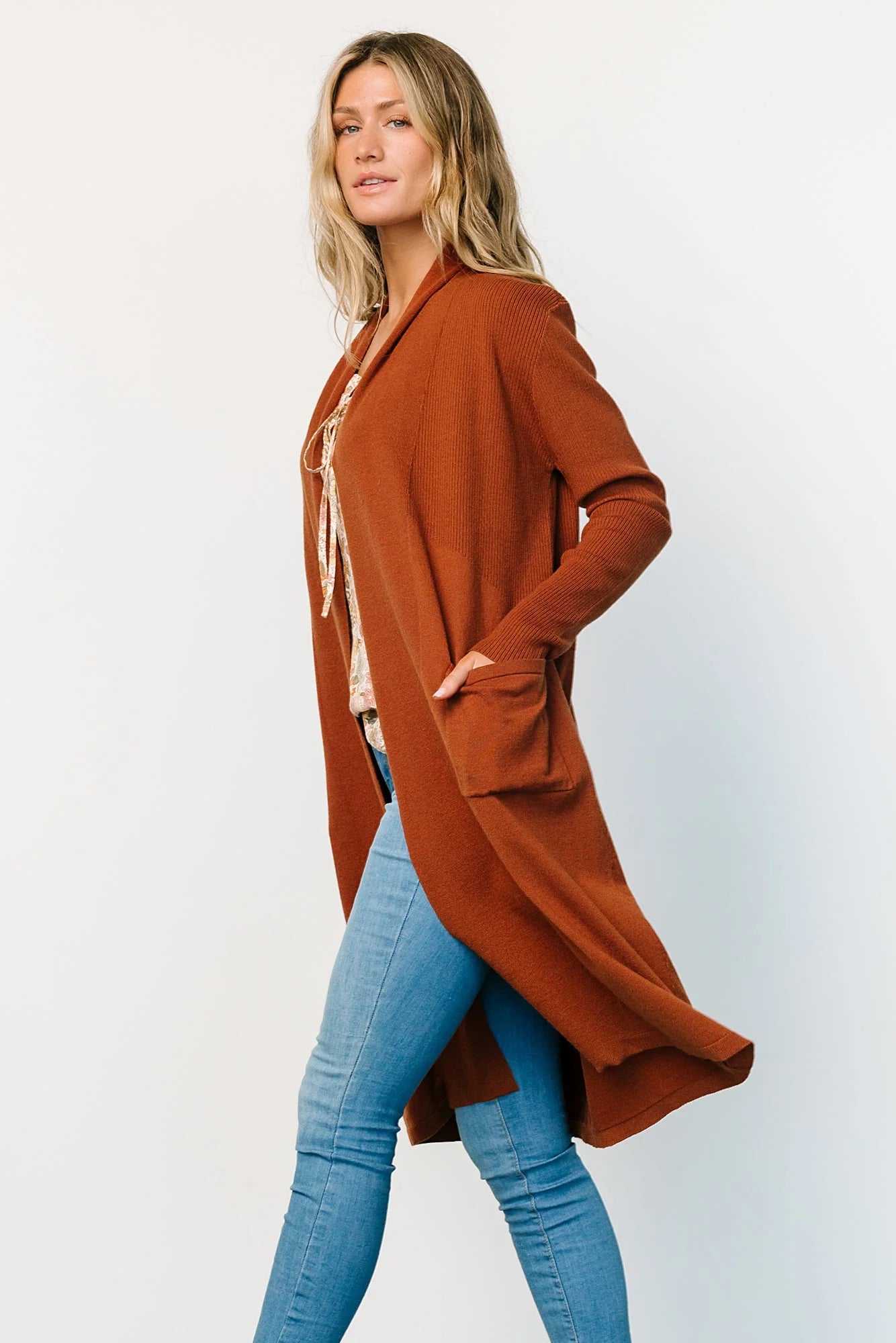 Central Park Cardigan | Rust