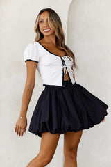 Worth The Hype Bubble Mini Skirt Black