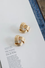 18k Gold Plated Twisted Perfection Earrings Gold