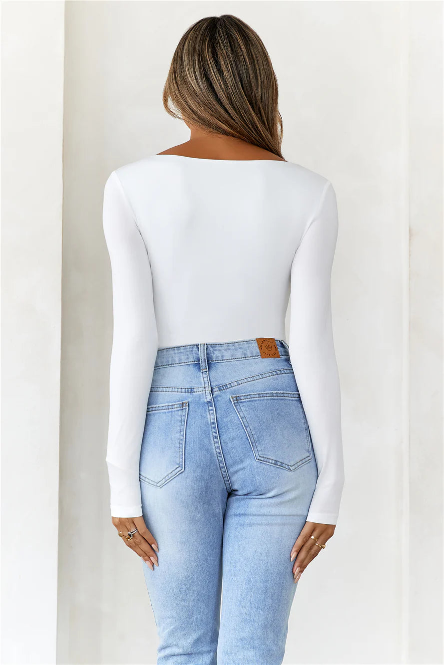 BASE Second Skin Long Sleeve Bodysuit White