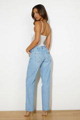 WRANGLER Low Rise Claudia Straight Jeans Blue Star Dust