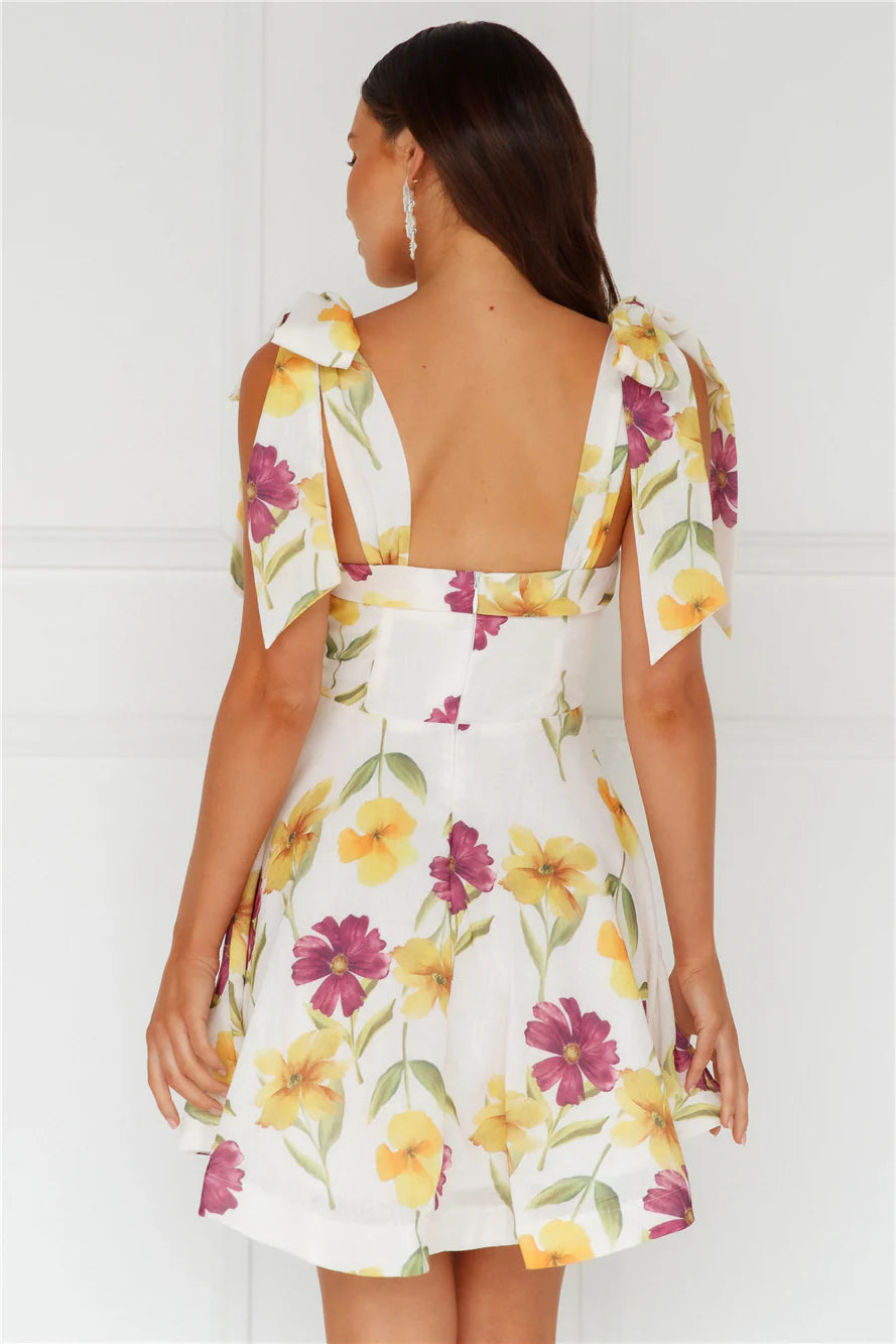 Floral Horizon Mini Dress Purple