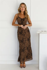 Catwalk Society Slip Maxi Dress Leopard