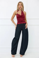 Electric Temptation Halter Top Wine