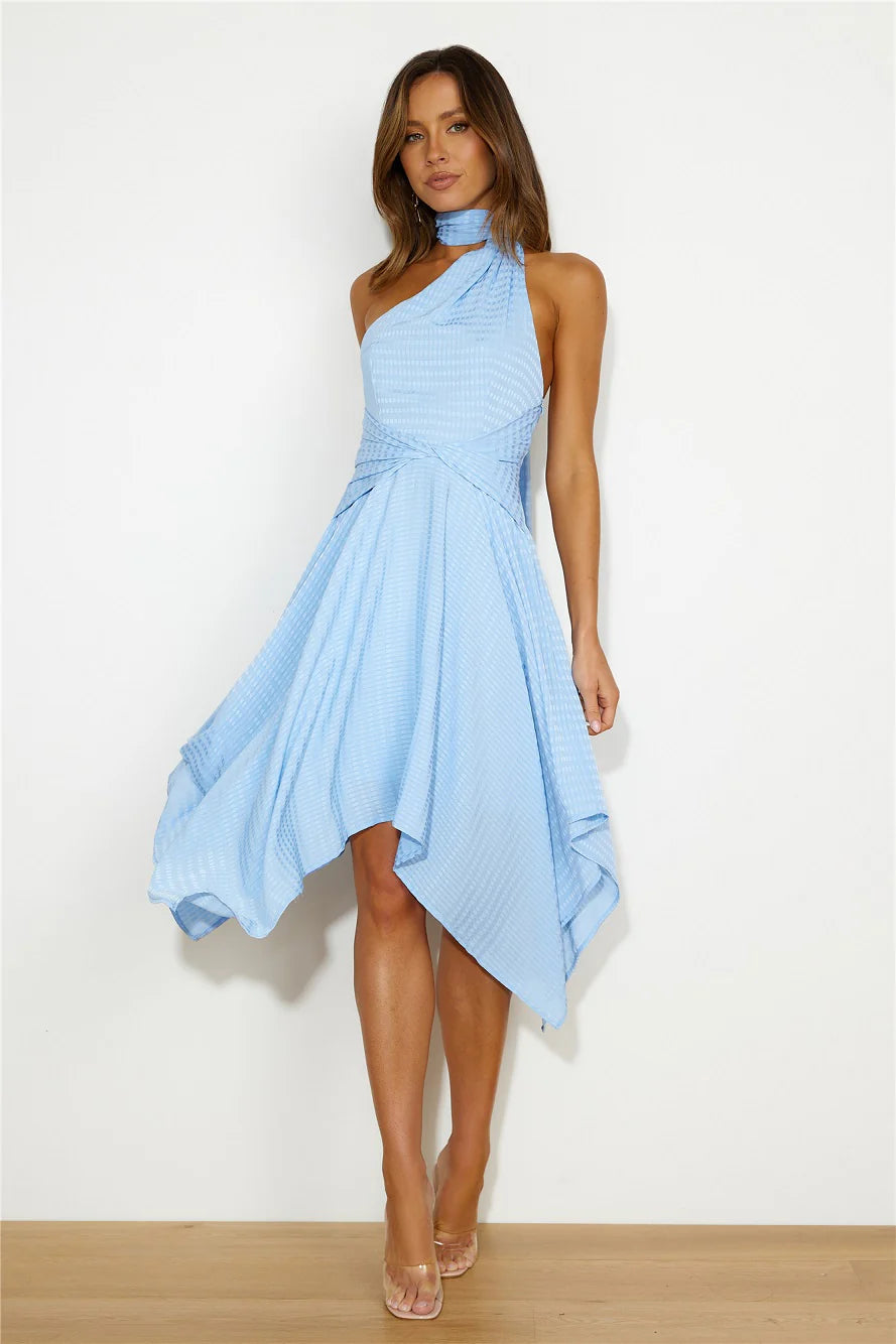 Festive Feeling Midi Dress Blue