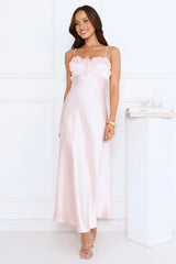 Dreamscape Luxe Satin Maxi Dress Pink