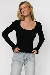 Tayla Knit Top | Black