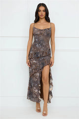 Feline Maxi Dress Leopard