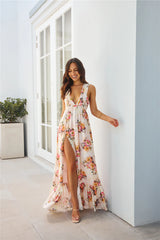 Wildflower Wonders Maxi Dress Orange