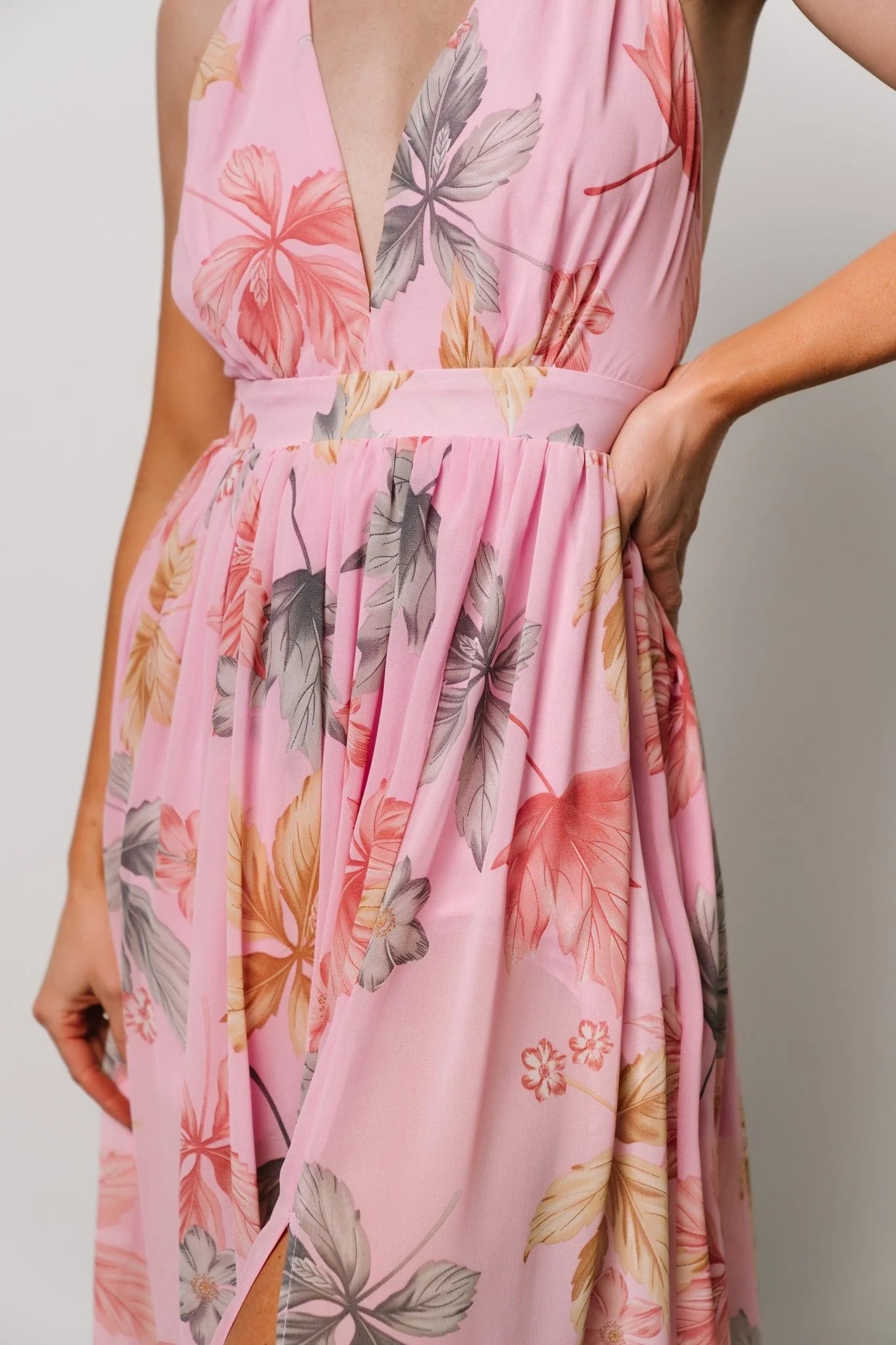 Suvi Open Back Maxi Dress | Pink Print